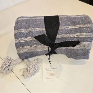 Hearth & Hand With Magnolia Blue a Striped Throw Blanket